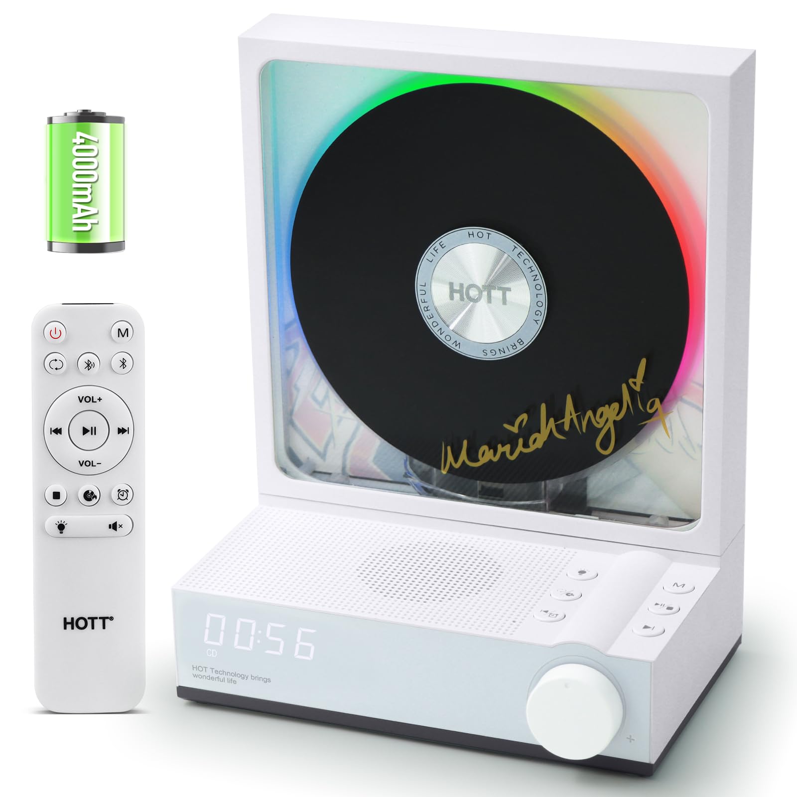 Amazon.com: HOTT C229 Portable CD Player Bluetooth 5.3 CD Players